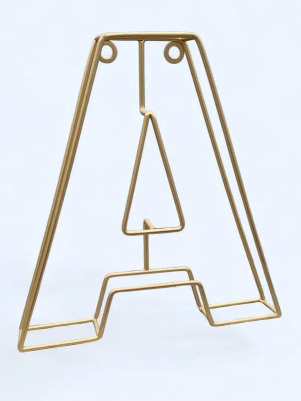 Gold Wire Letter A Wall Accent 10in x 7in